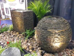 aquascape fountain created with custom water feature