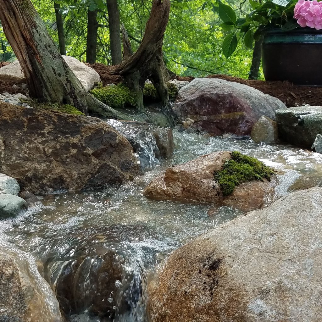 pondless waterfall built in troy mi by pondering waters backyard waterfall