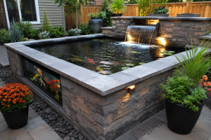 above ground pond for koi fish clinton township michigan